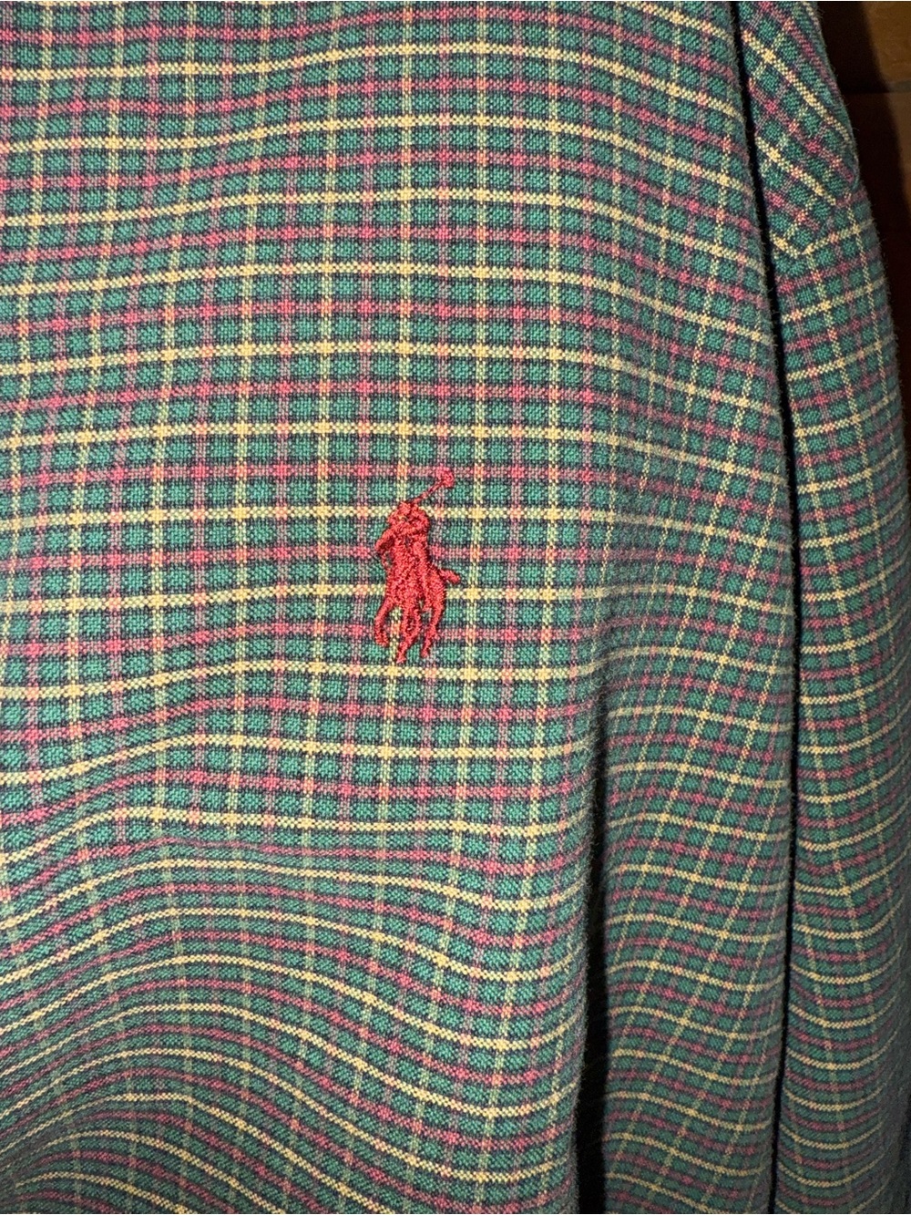 Ralph Lauren Men’s Black and Green Plaid Button-Down Shirt - Picture 4 of 7